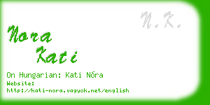 nora kati business card
