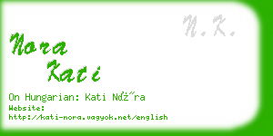 nora kati business card